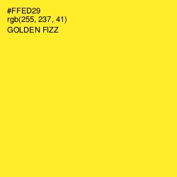 #FFED29 - Golden Fizz Color Image